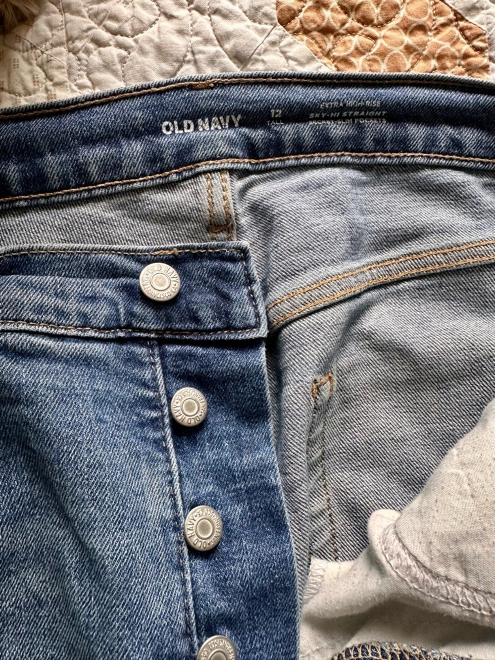 Extra High Rise Sky-Hi Straight Jeans - 12 Tall - Picture 3 of 6